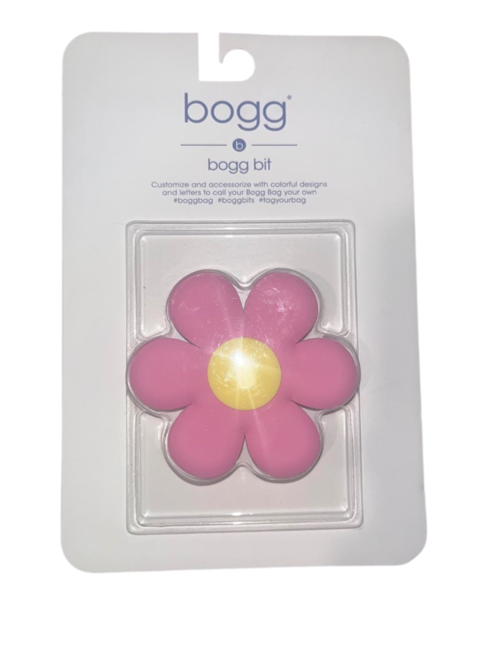 BOGG BIT CHARM PINK DAISY BOGG BAG ACCESSORY NEW